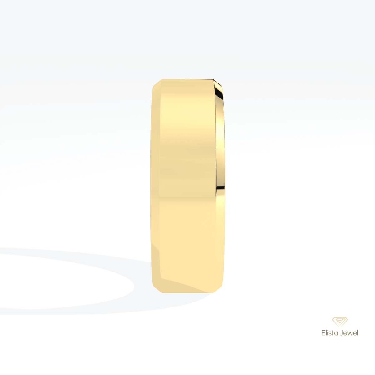 10K Gold Plain Wedding Lab Grown Diamond Band - Lifestyle View