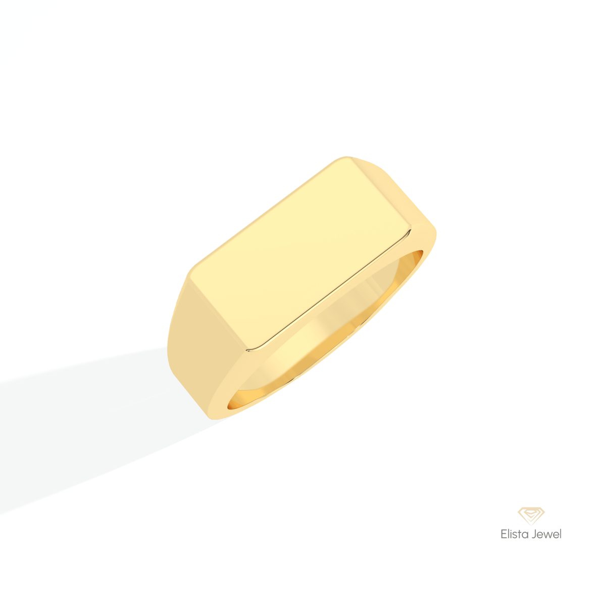 14k Gold Comfort Fit Wedding Lab Grown Diamond Ring - Side View