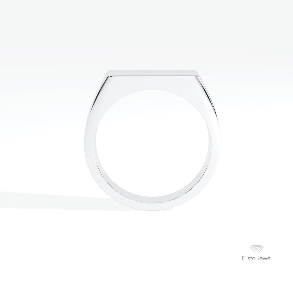 14k Gold Comfort Fit Wedding Lab Grown Diamond Ring - Close-up View