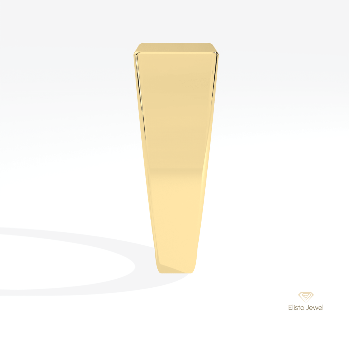 14k Gold Comfort Fit Wedding Lab Grown Diamond Ring - Top View