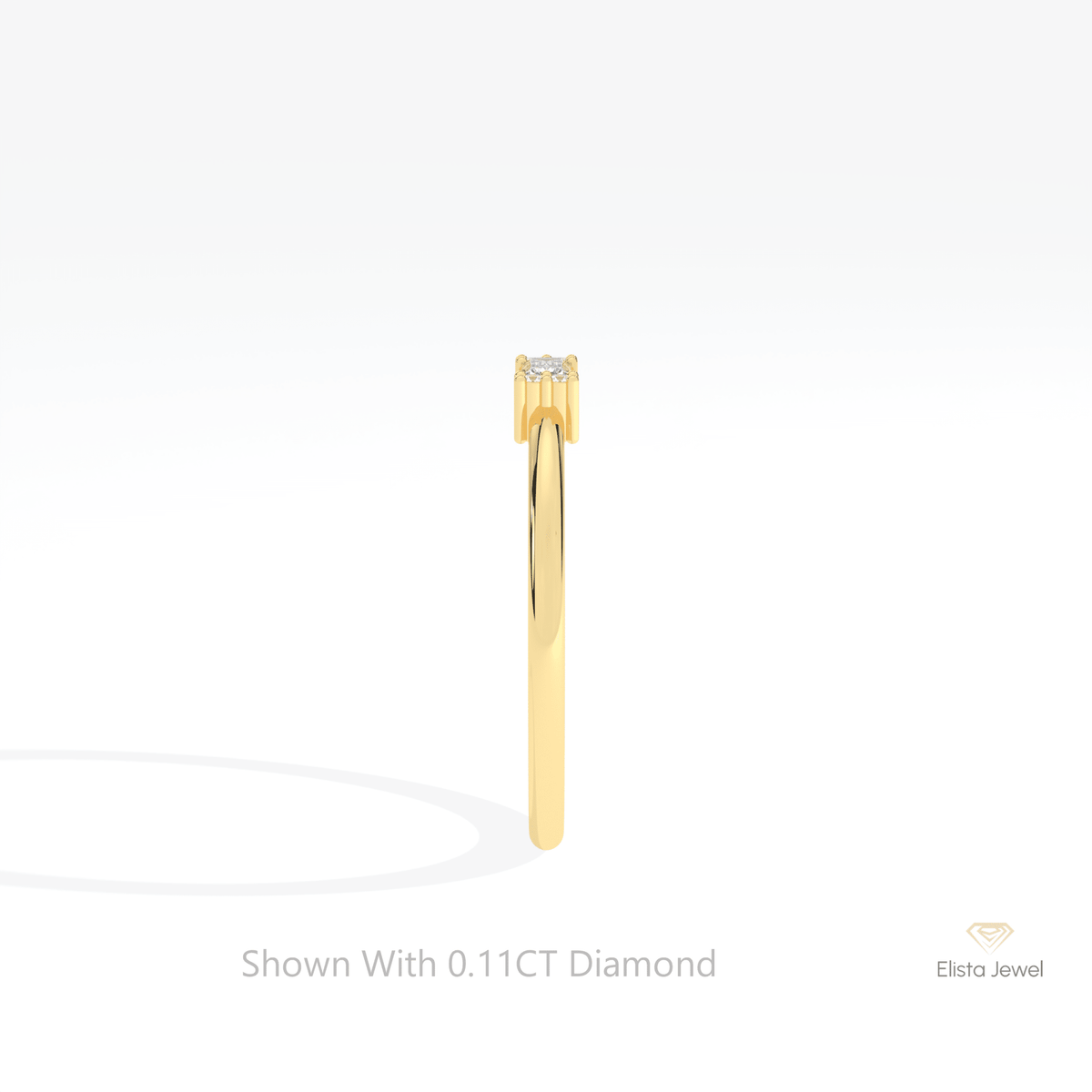 Baguette Cut Cluster Wedding Lab Grown Diamond Ring - Additional View
