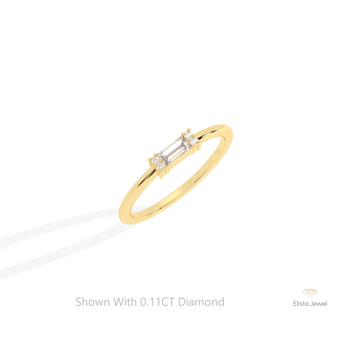 Baguette Cut Cluster Wedding Lab Grown Diamond Ring in Platinum - Lifestyle View
