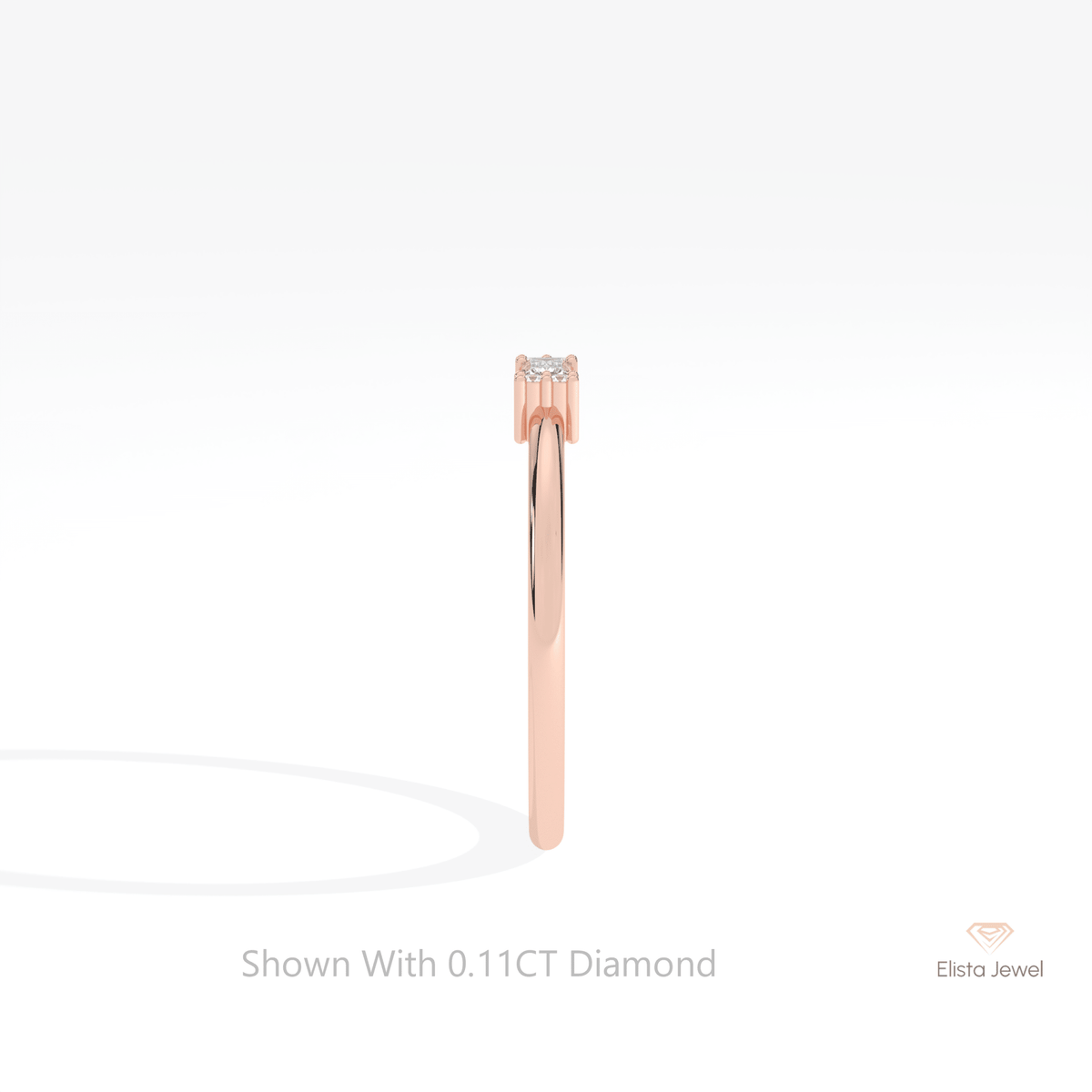 Baguette Cut Cluster Wedding Lab Grown Diamond Ring in 14K White Gold - Top View
