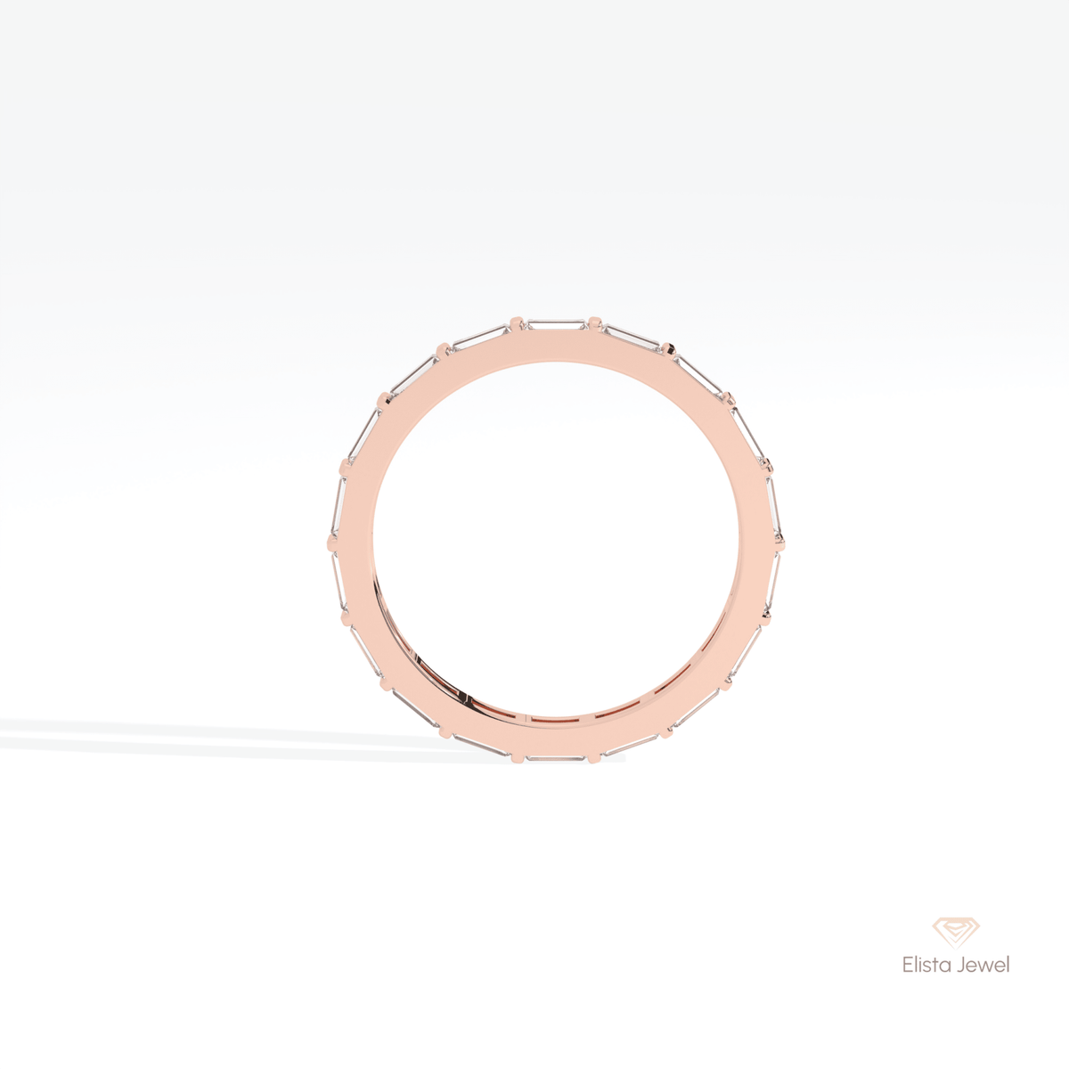 Baguette Cut Full Eternity Wedding Lab Grown Diamond Band - Alternative View