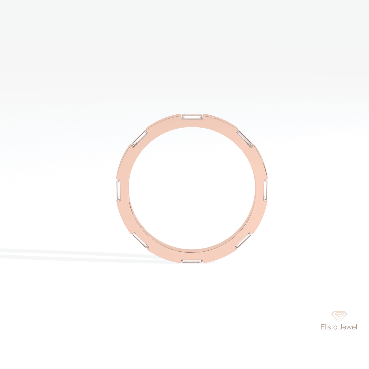 Baguette Cut Wedding Lab Grown Diamond Band - Alternative View