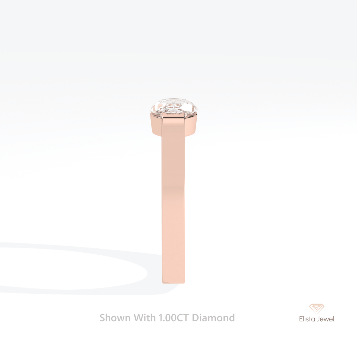 East West Marquise Cut Engagement Lab Grown Diamond Ring - Additional View
