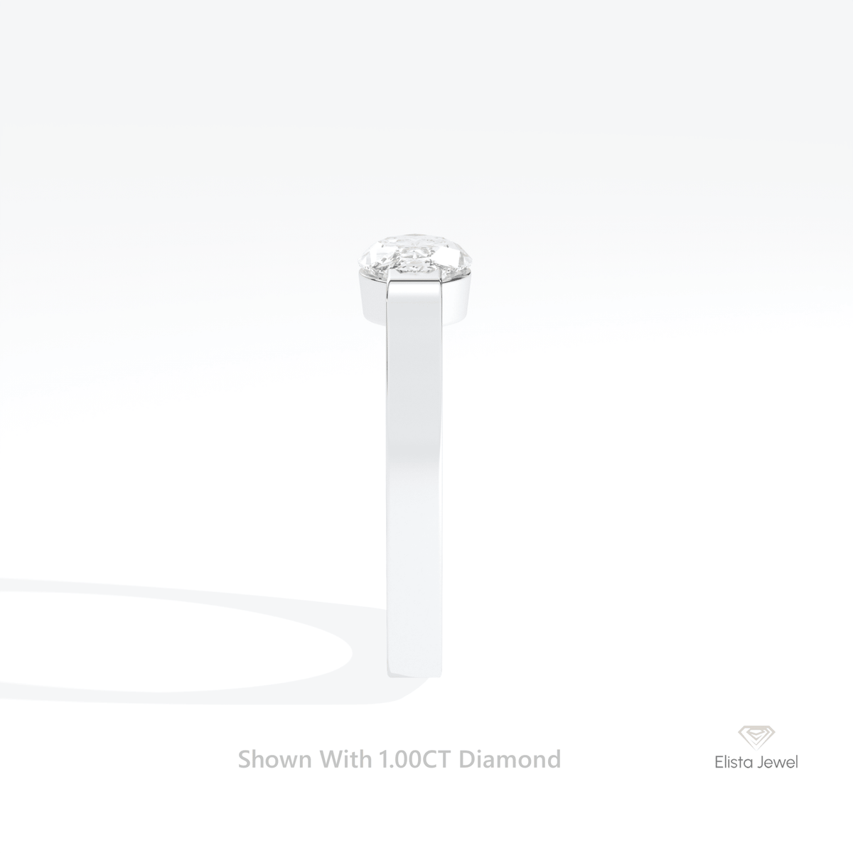 East West Marquise Cut Engagement Lab Grown Diamond Ring in 18K Yellow Gold - Perspective View