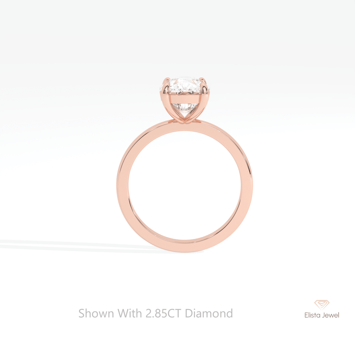 Elongated Cushion Cut Solitaire Lab Grown Diamond Ring - Alternative View