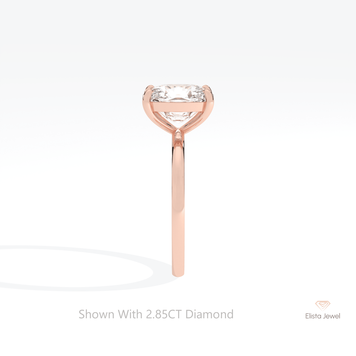 Elongated Cushion Cut Solitaire Lab Grown Diamond Ring - Additional View