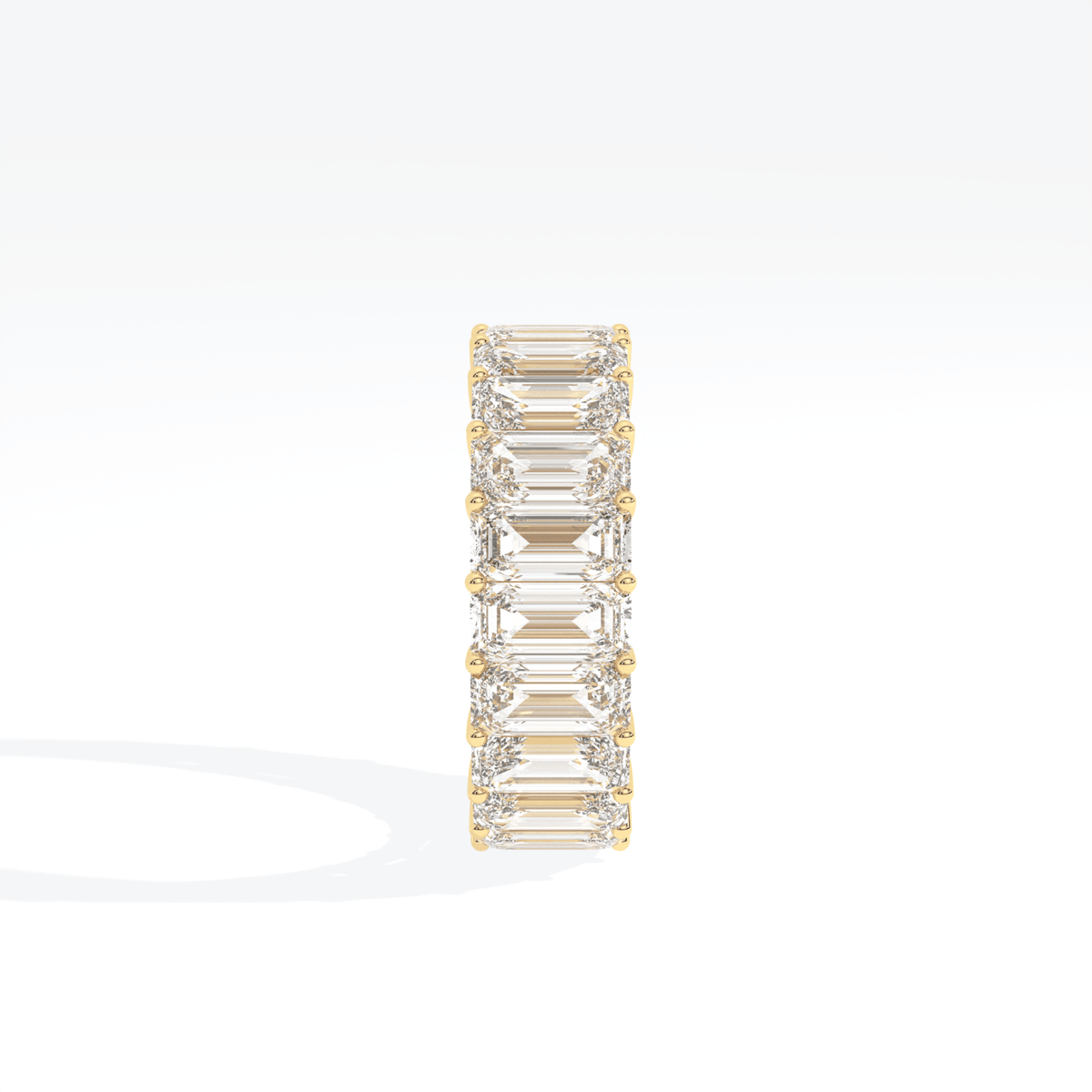 Emerald Cut Full Eternity Wedding Lab Grown Diamond Band - View 36