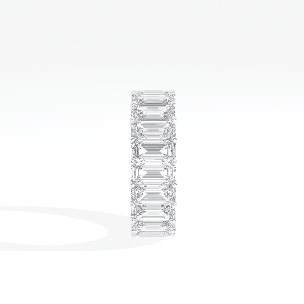 Emerald Cut Full Eternity Wedding Lab Grown Diamond Band - View 32