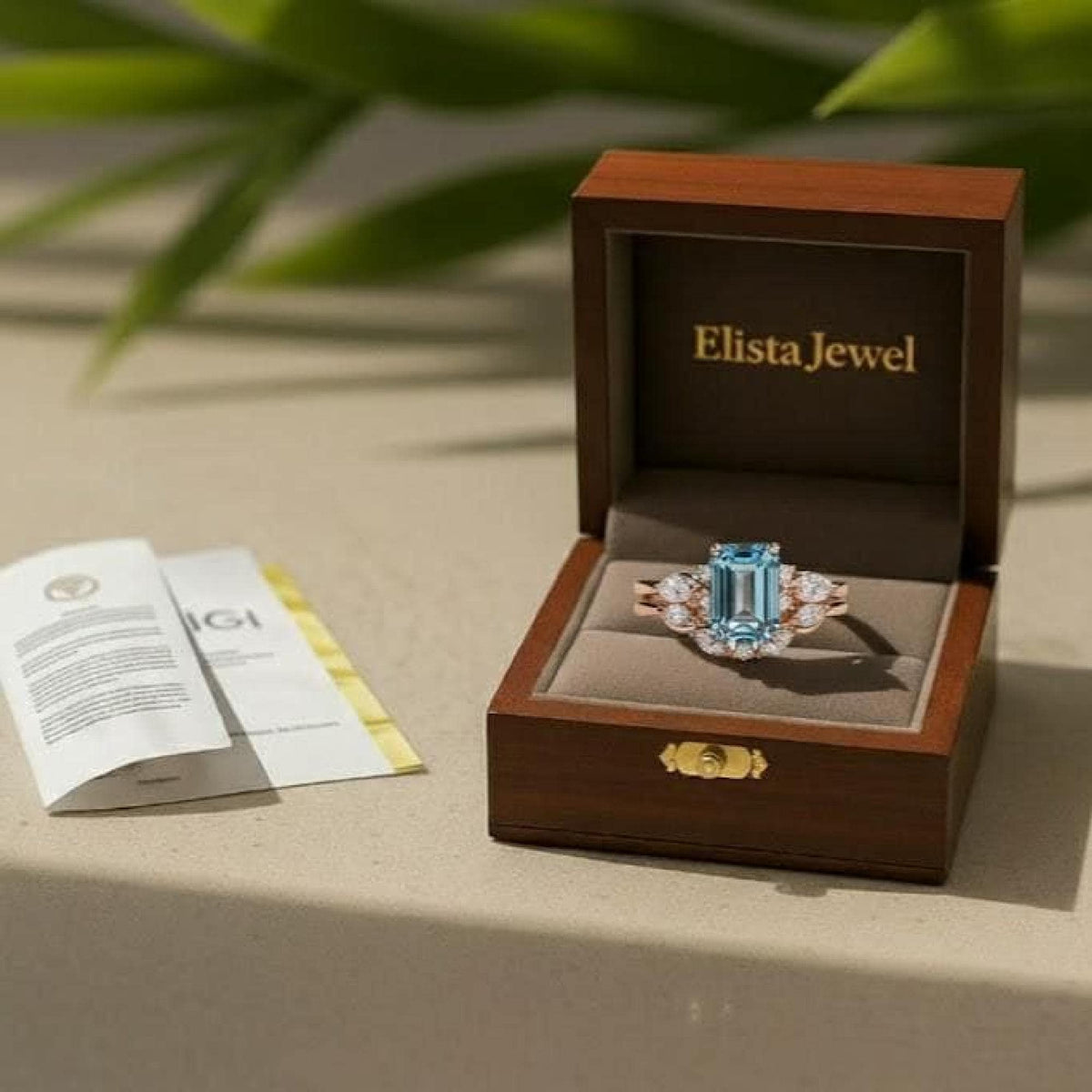 Fancy Vivid Blue Lab-Grown Diamond Ring, 14K Rose Gold Floral Halo