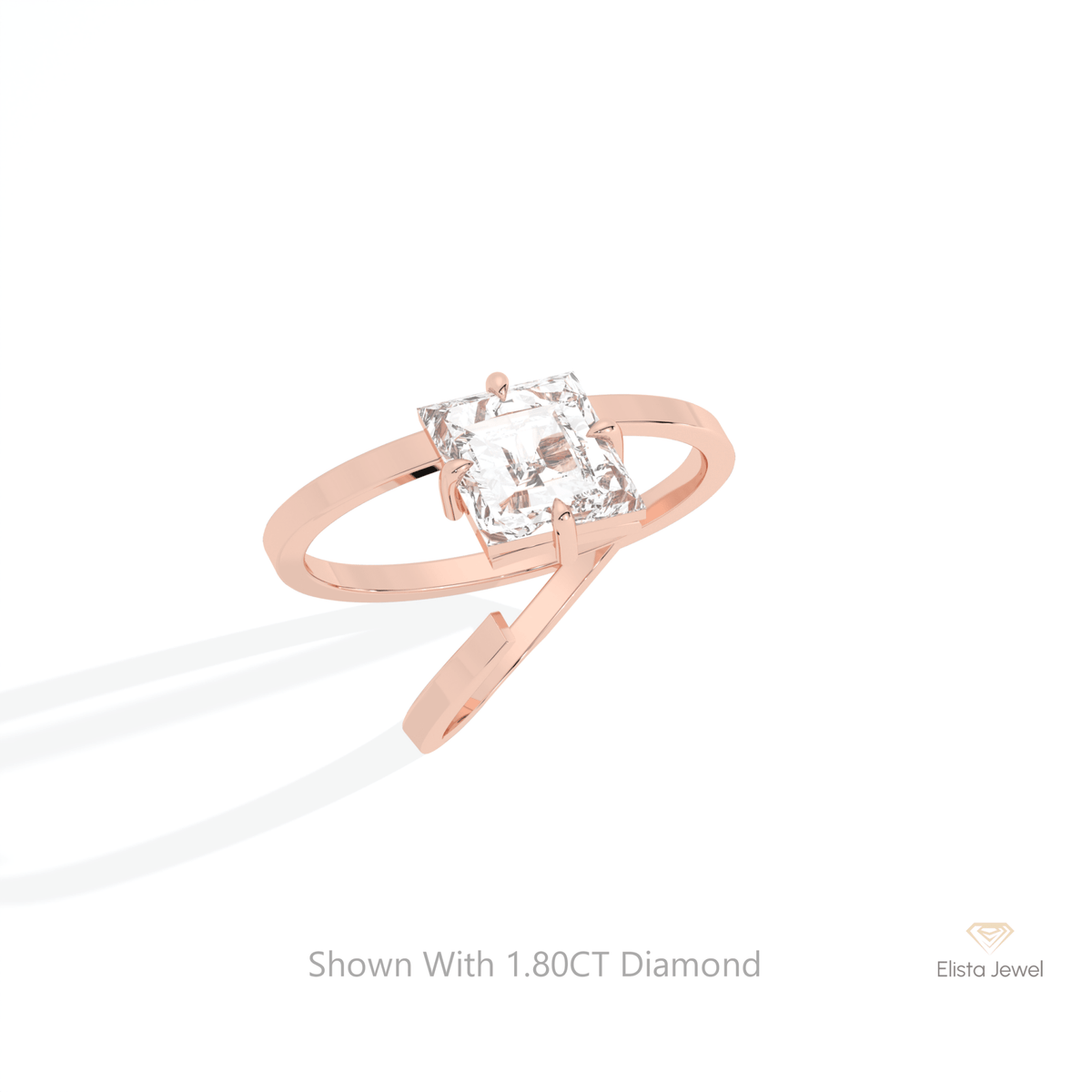 Kite Cut Solitaire Wedding Lab Grown Diamond Ring in Platinum - Lifestyle View