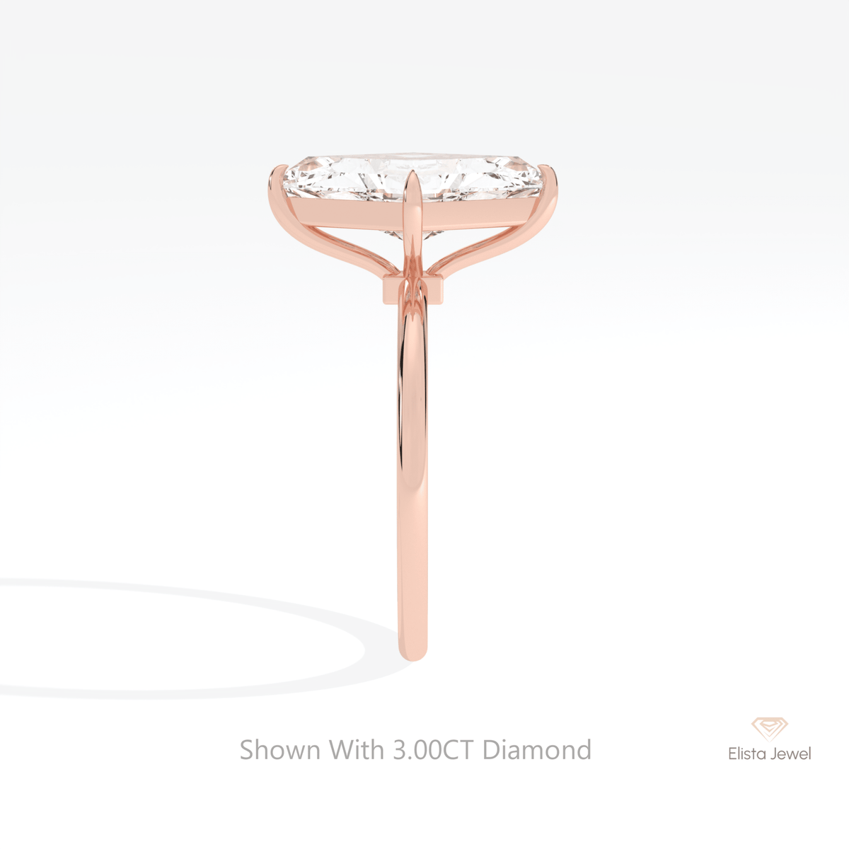 Kite Cut Solitaire Wedding Lab Grown Diamond Ring - Additional View