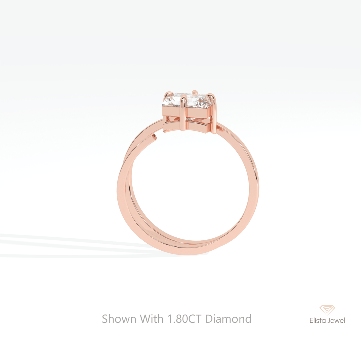 Kite Cut Solitaire Wedding Lab Grown Diamond Ring - Alternative View