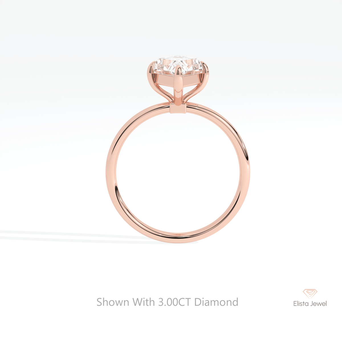 Kite Cut Solitaire Wedding Lab Grown Diamond Ring - Alternative View