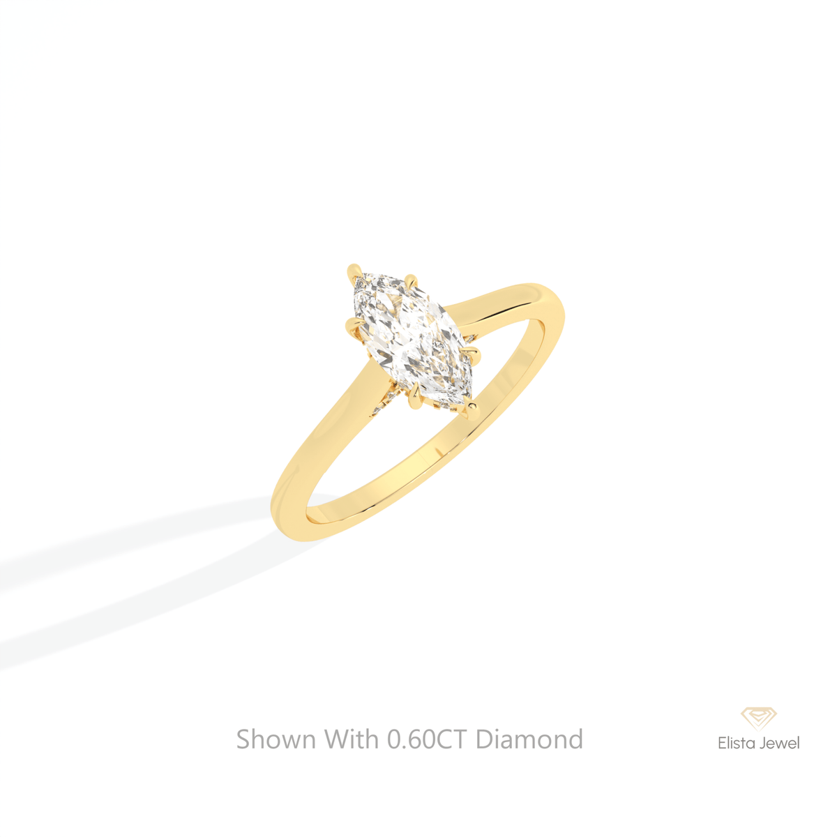 Marquise Cut Hidden Halo Wedding Lab Grown Diamond Ring in Platinum - Lifestyle View