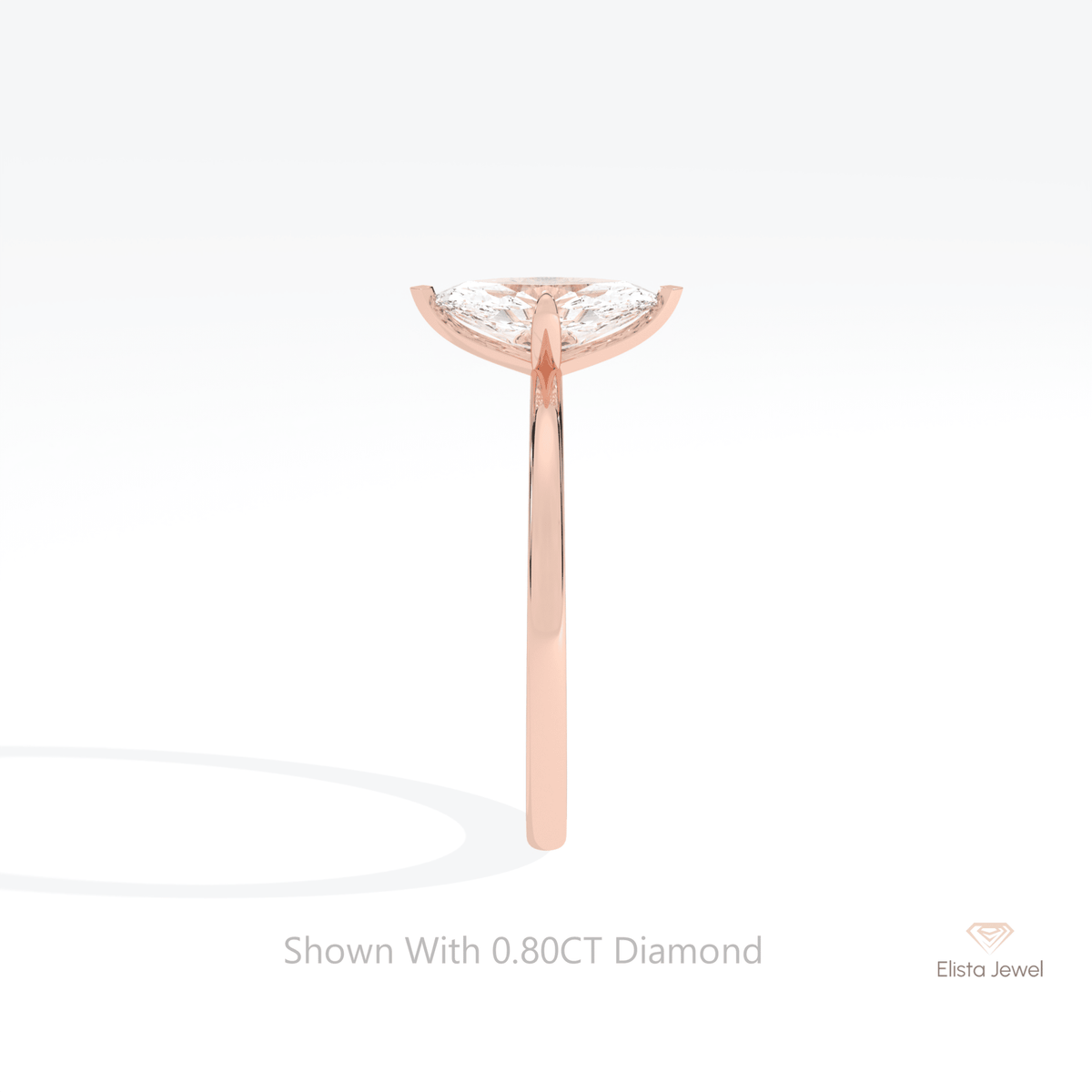 Marquise Cut Solitaire Wedding Lab Grown Diamond Ring - Additional View