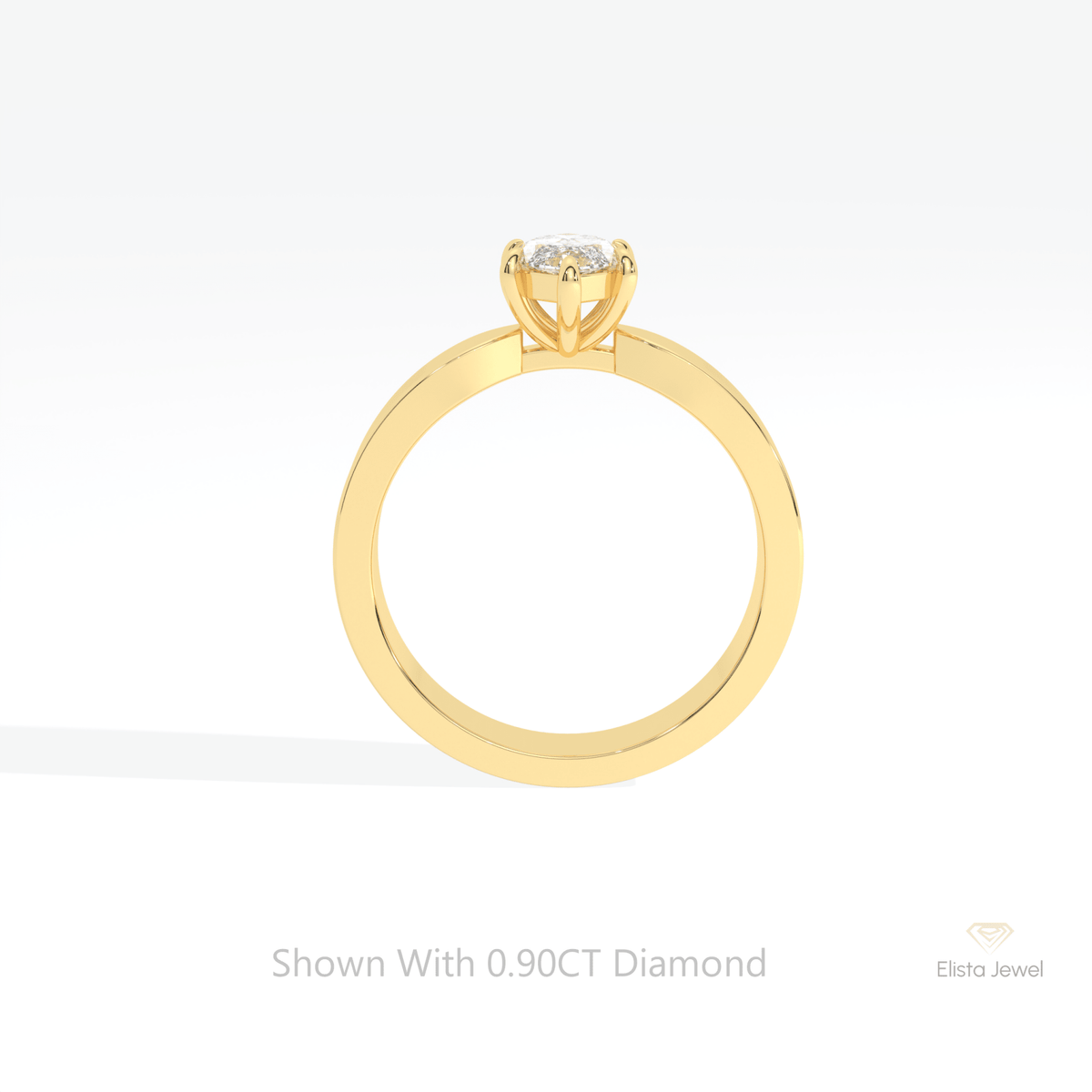 Marquise Cut Solitaire Wedding Lab Grown Diamond Ring - Alternative View
