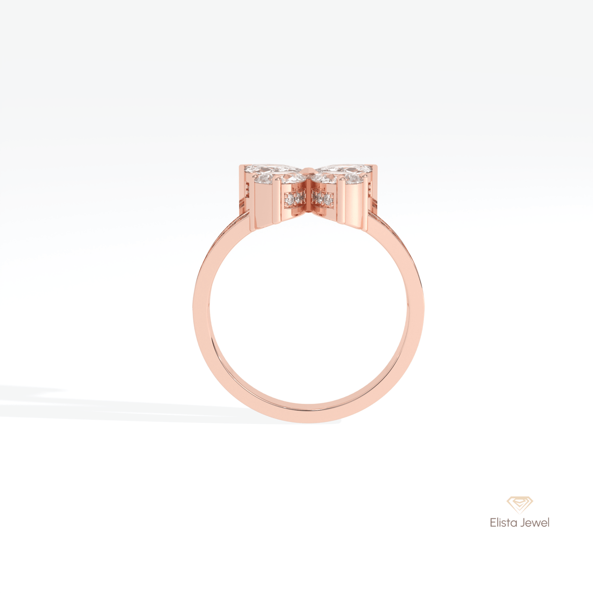 Marquise, Round & Pear Cut Wedding Lab Grown Diamond Ring - Alternative View