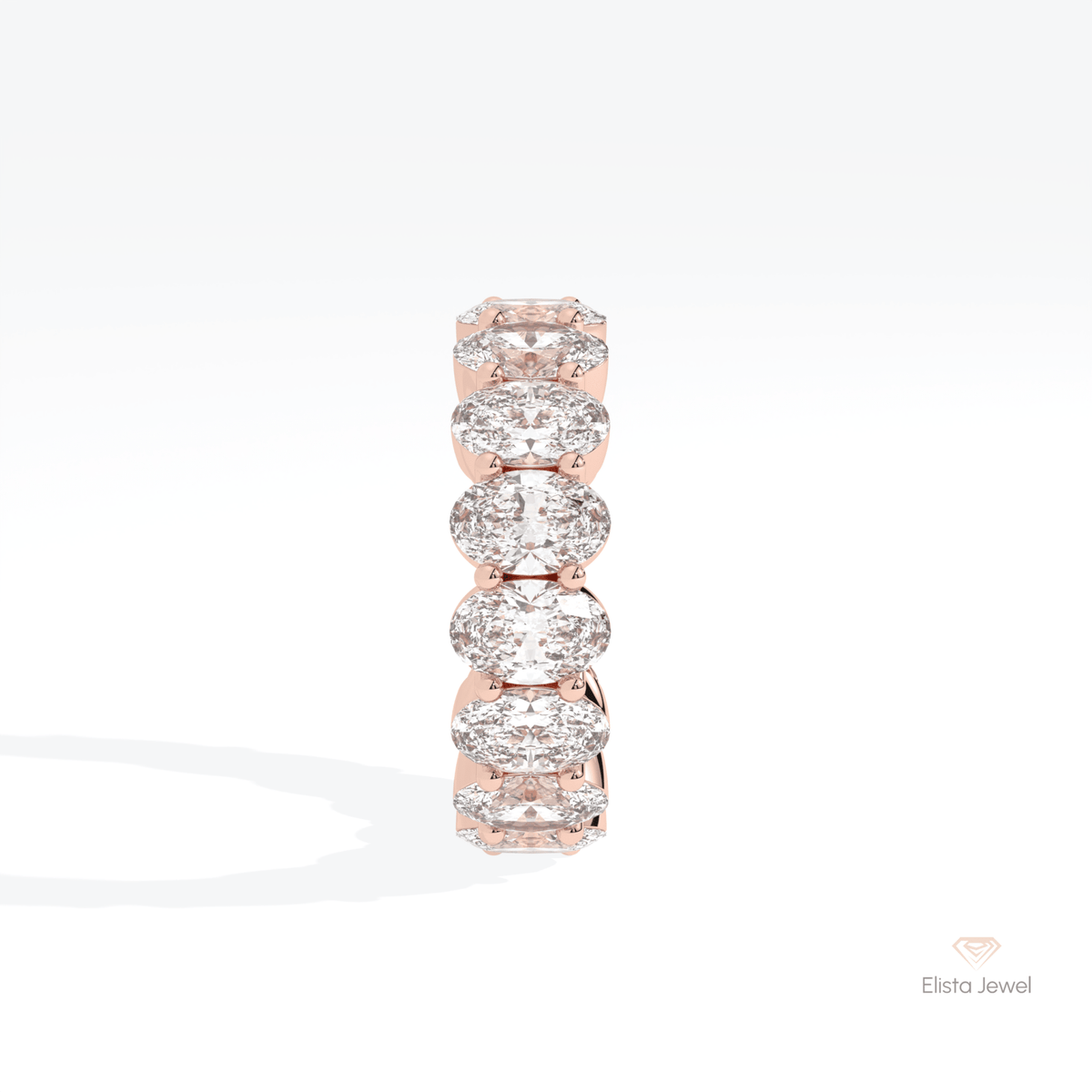 Oval Cut Full Eternity Engagement Lab Grown Diamond Band - Additional View