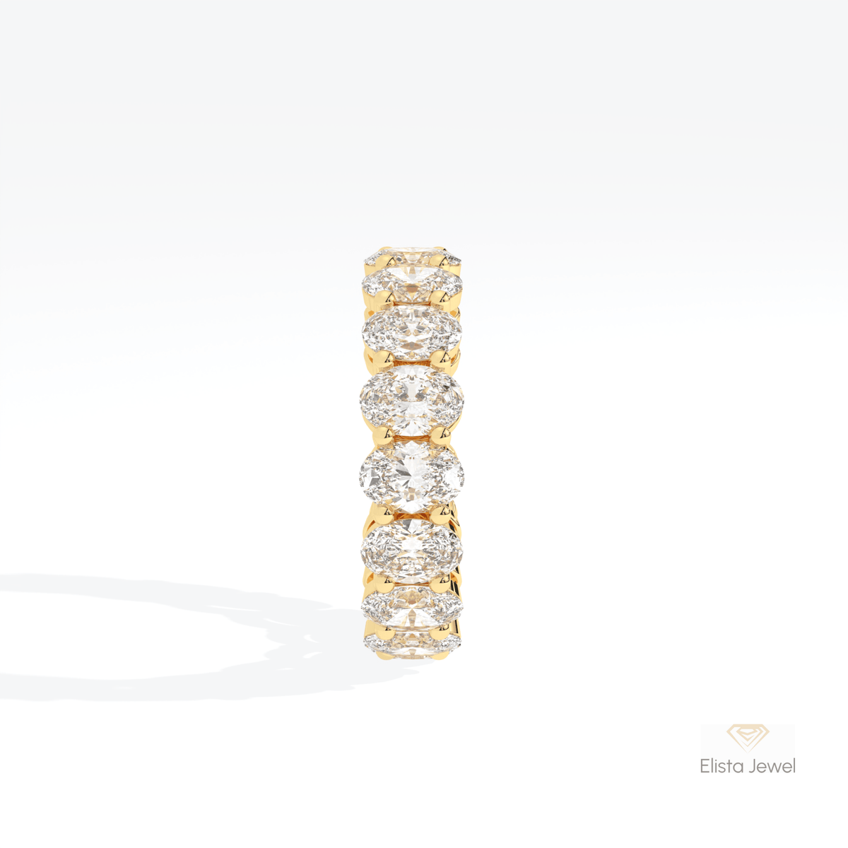Oval Cut Full Eternity Stacking Lab Grown Diamond Band - Additional View