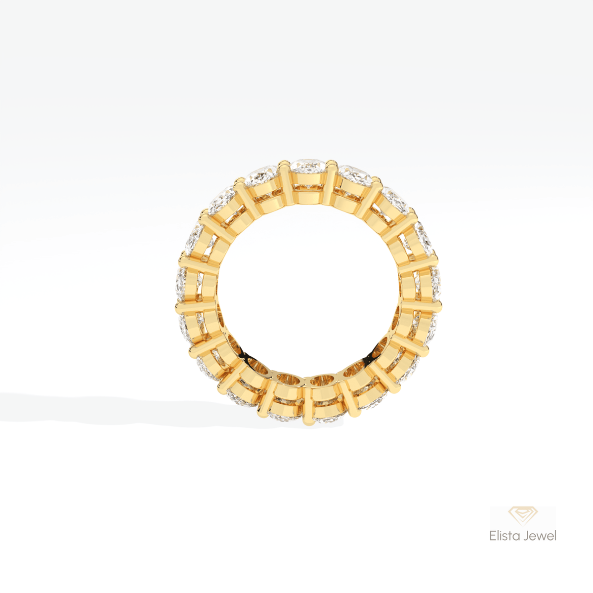Oval Cut Full Eternity Stacking Lab Grown Diamond Band - Alternative View