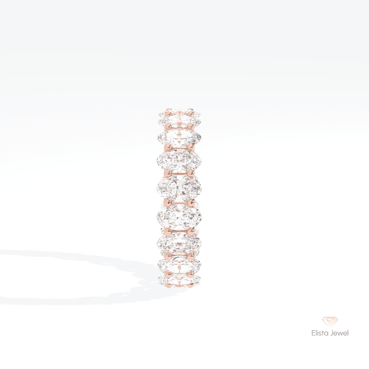Oval Cut Full Eternity Wedding Lab Grown Diamond Band - Additional View