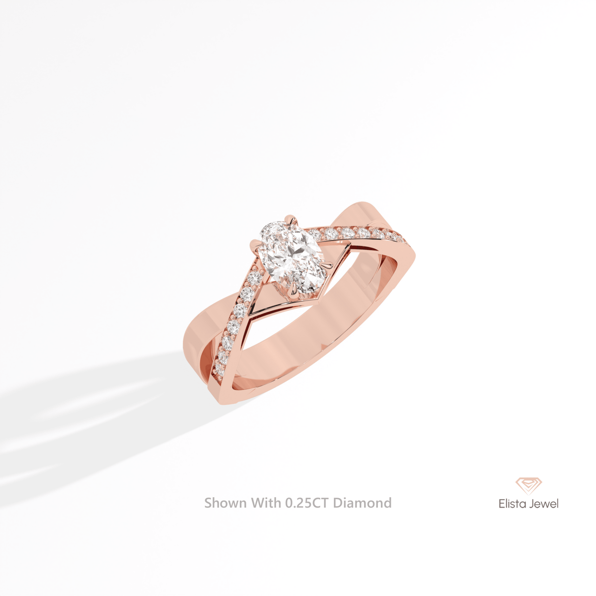 Oval Cut Solitaire Accent Engagement Lab Grown Diamond Ring in Platinum - Lifestyle View