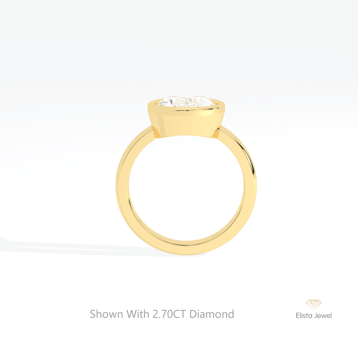 Oval Cut Solitaire Engagement Lab Grown Diamond Ring - Alternative View