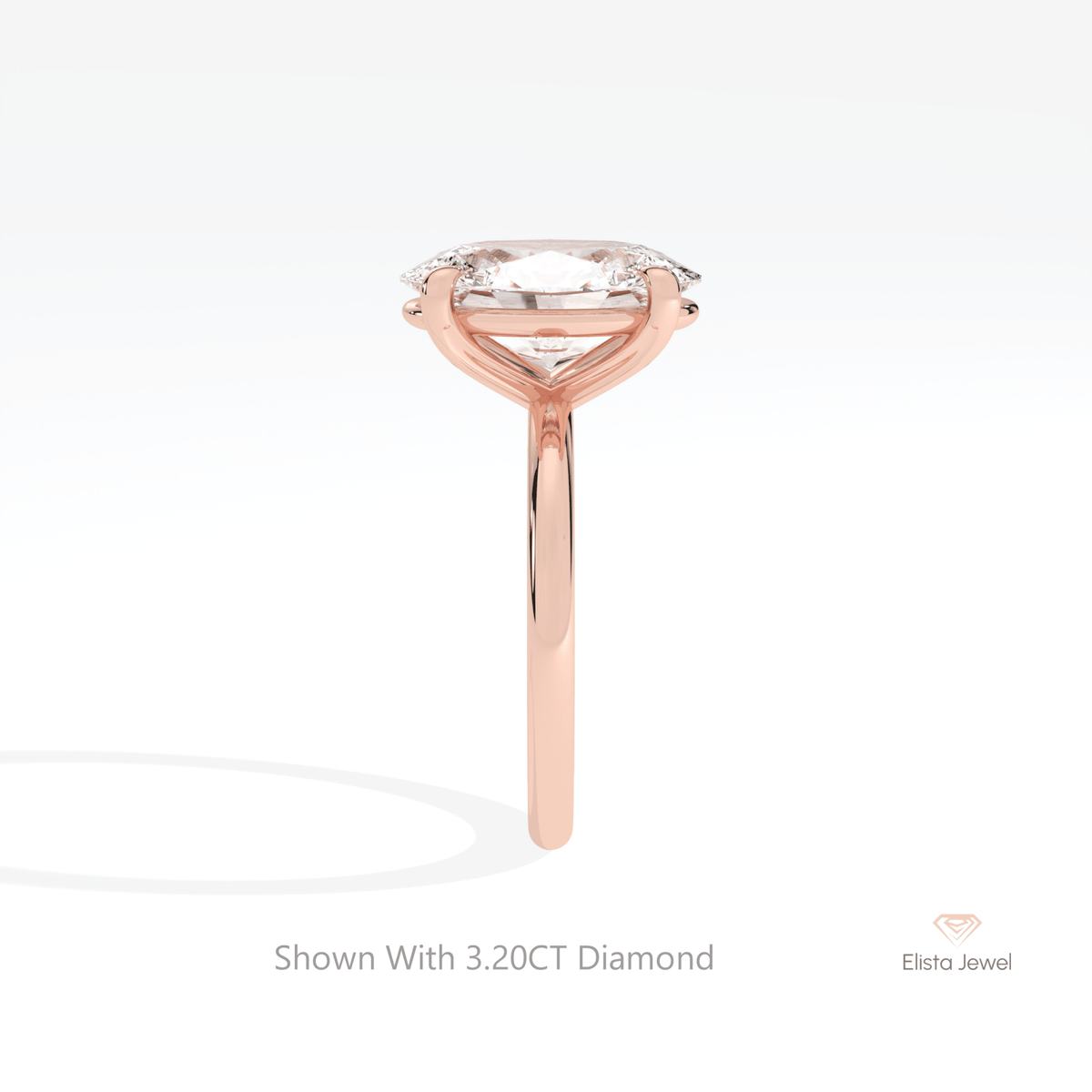 Oval Cut Solitaire Wedding Lab Grown Diamond Ring - Additional View