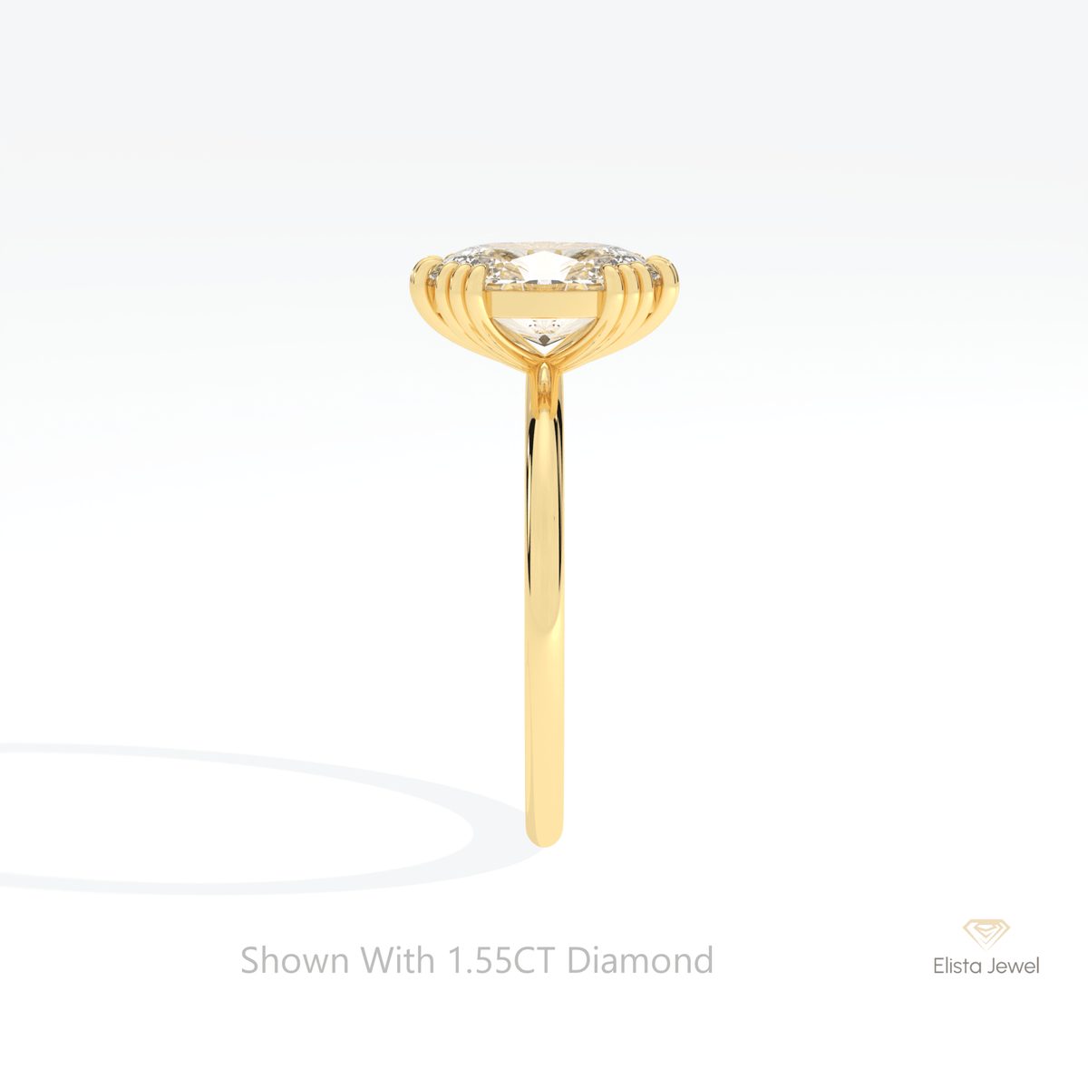 Oval Cut Solitaire Wedding Lab Grown Diamond Ring - Additional View