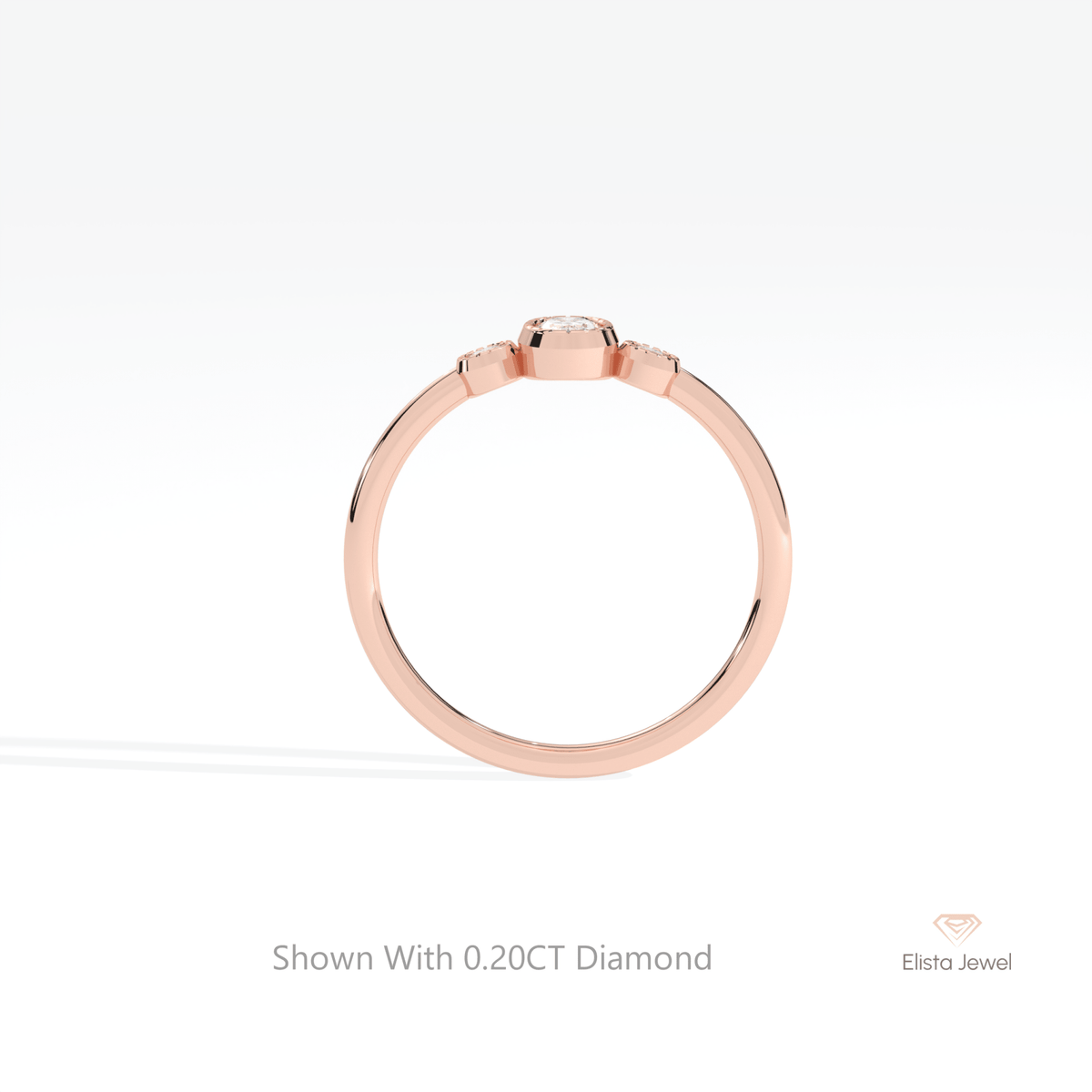 Oval Cut Three Stone Wedding Lab Grown Diamond Ring - Alternative View