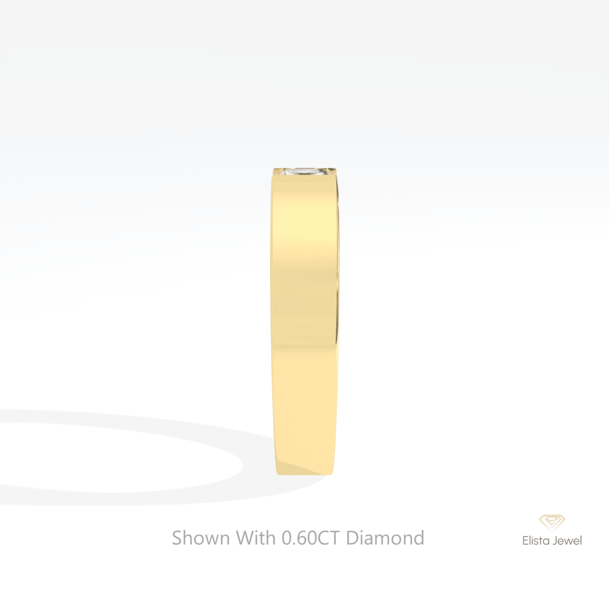 Princess Cut Solitaire Engagement Lab Grown Diamond Ring in 14K White Gold - Top View