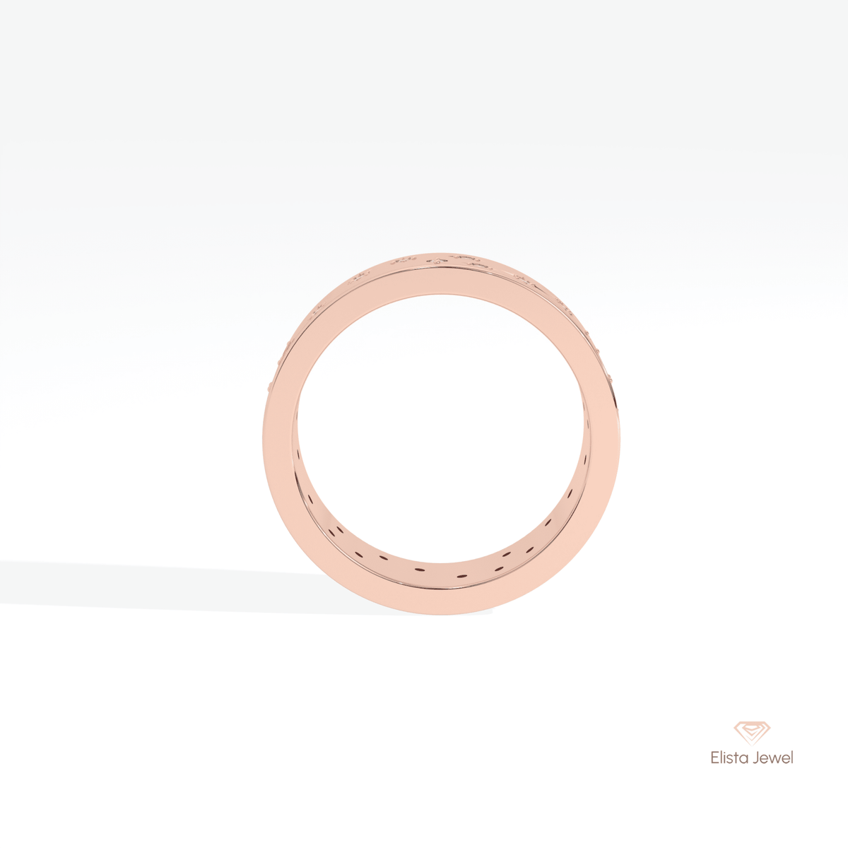 Round Cut Celestial Wedding Lab Grown Diamond Band - Alternative View
