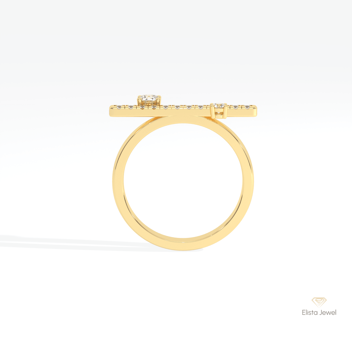 Round Cut Cluster Wedding Lab Grown Diamond Ring - Alternative View