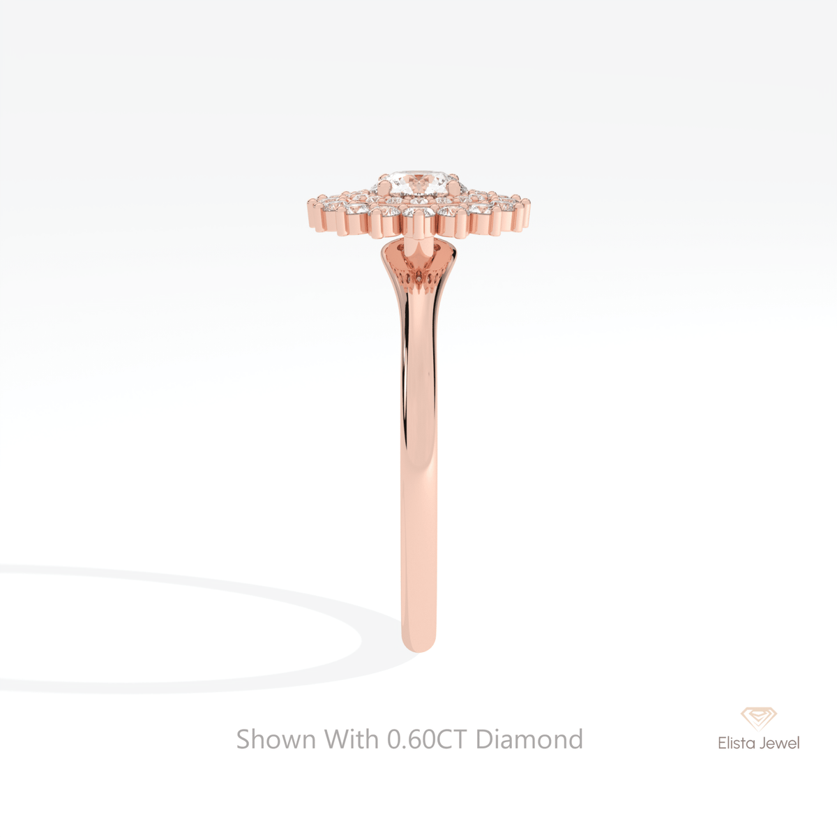 Round Cut Double Halo Lab Grown Diamond Ring - Additional View