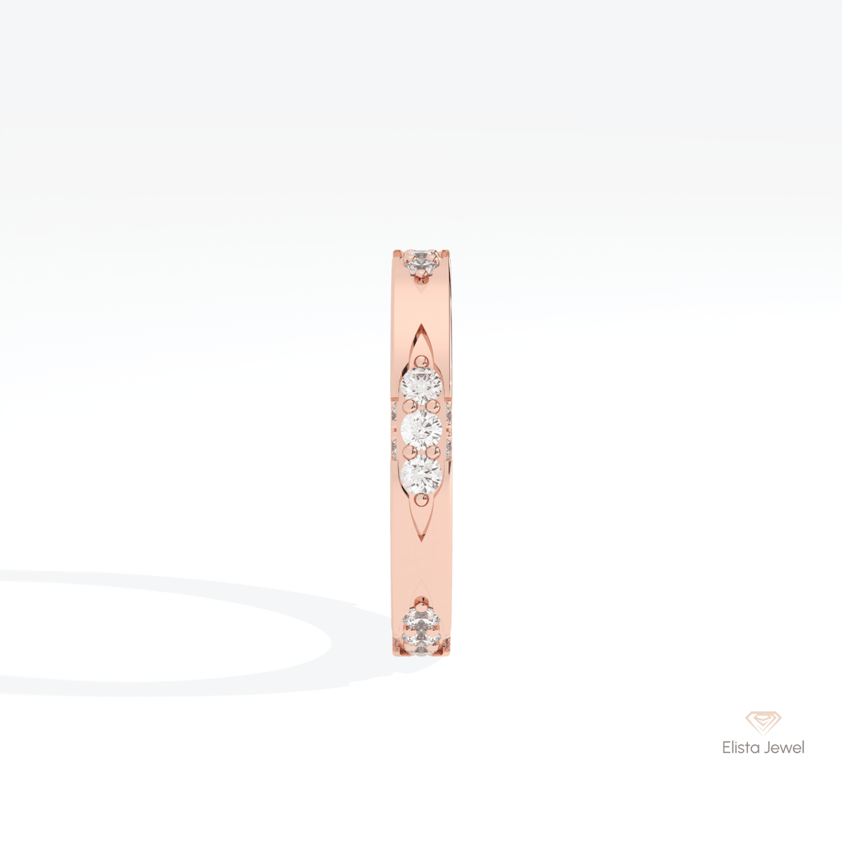 Round Cut Engagement Lab Grown Diamond Band - Additional View