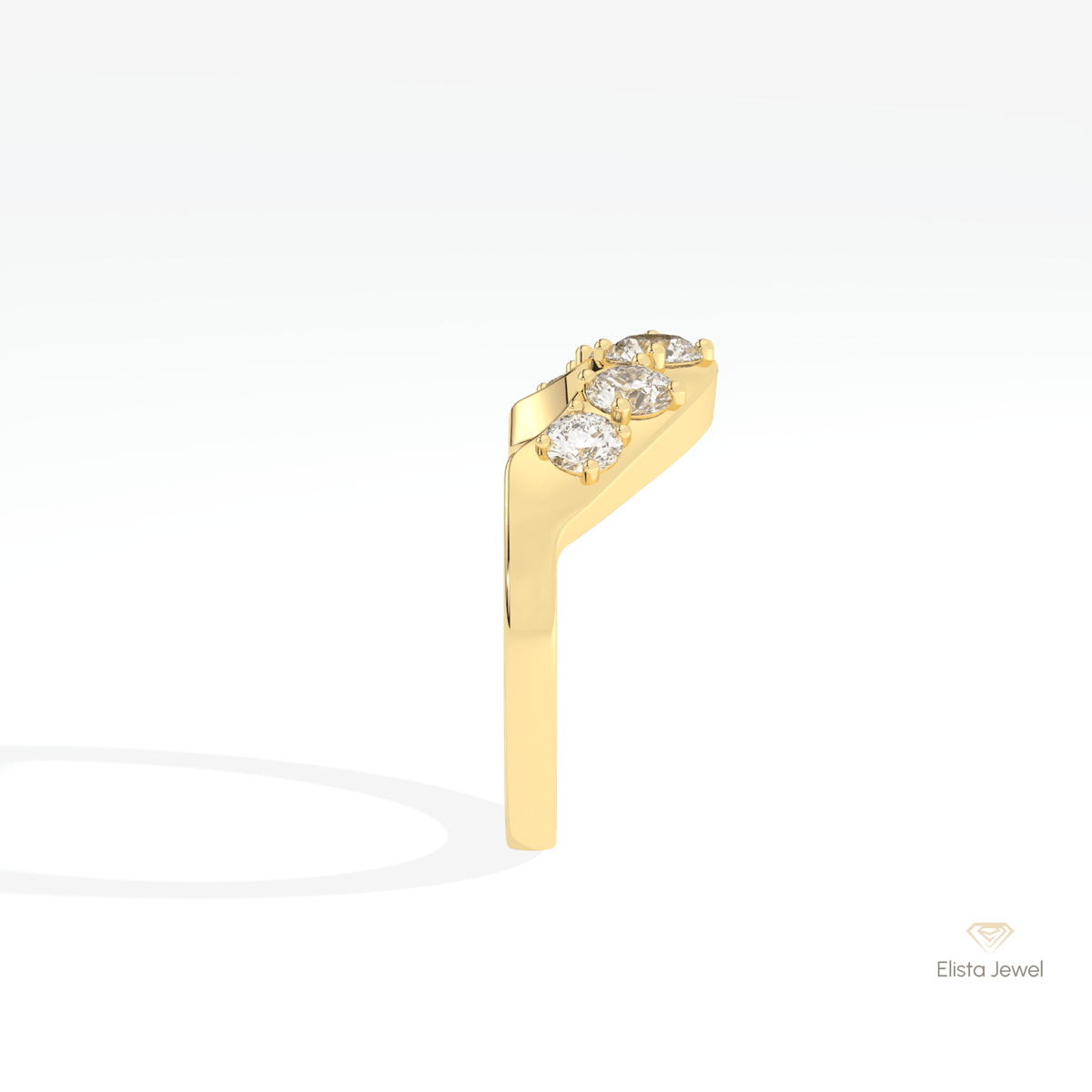 Round Cut Five Stone Wedding Lab Grown Diamond Ring - Additional View