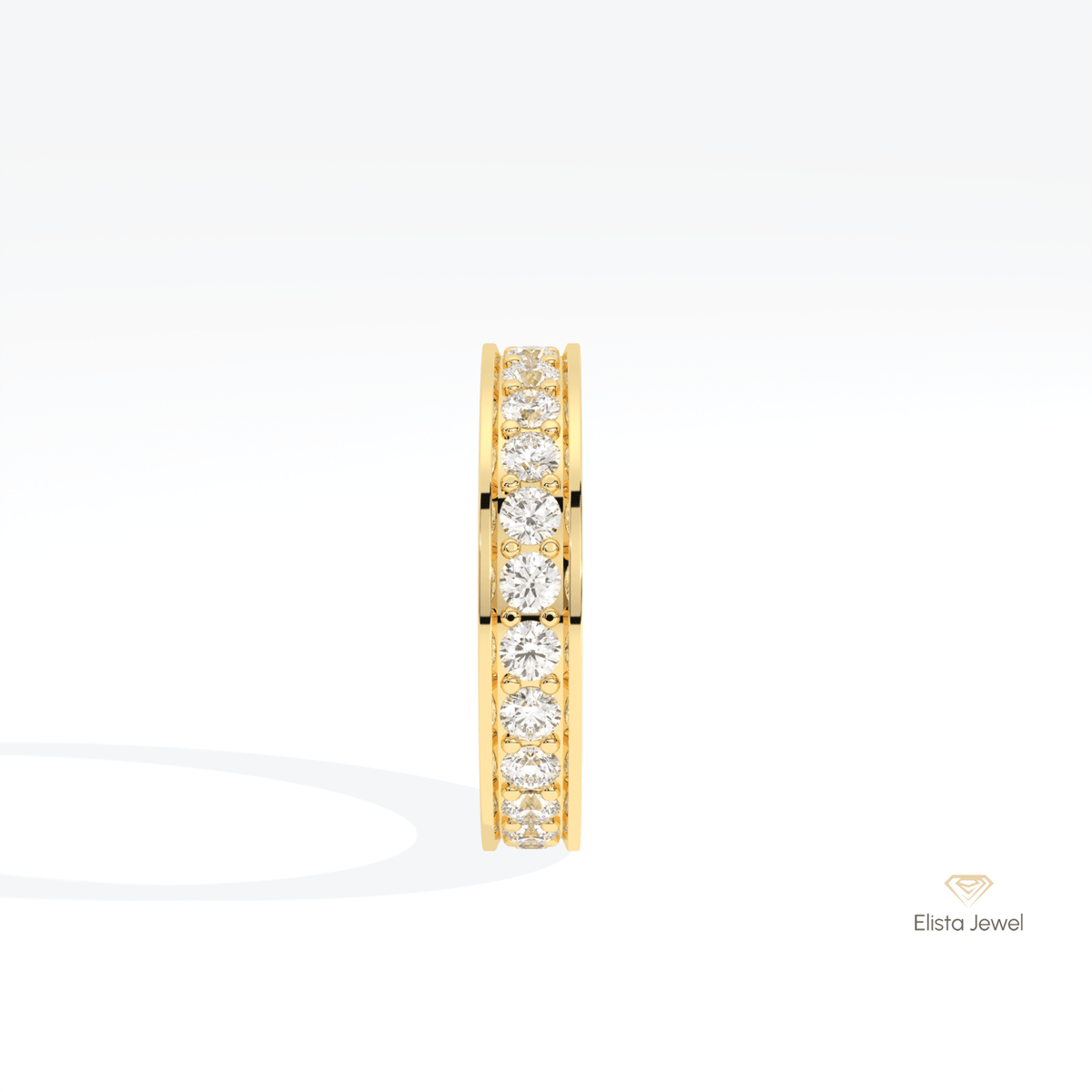 Round Cut Full Eternity Matching Lab Grown Diamond Band - Additional View
