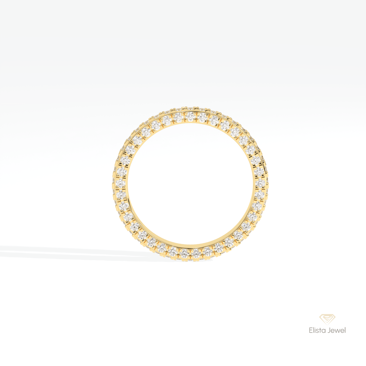 Round Cut Full Eternity Wedding Lab Grown Diamond Band - Alternative View