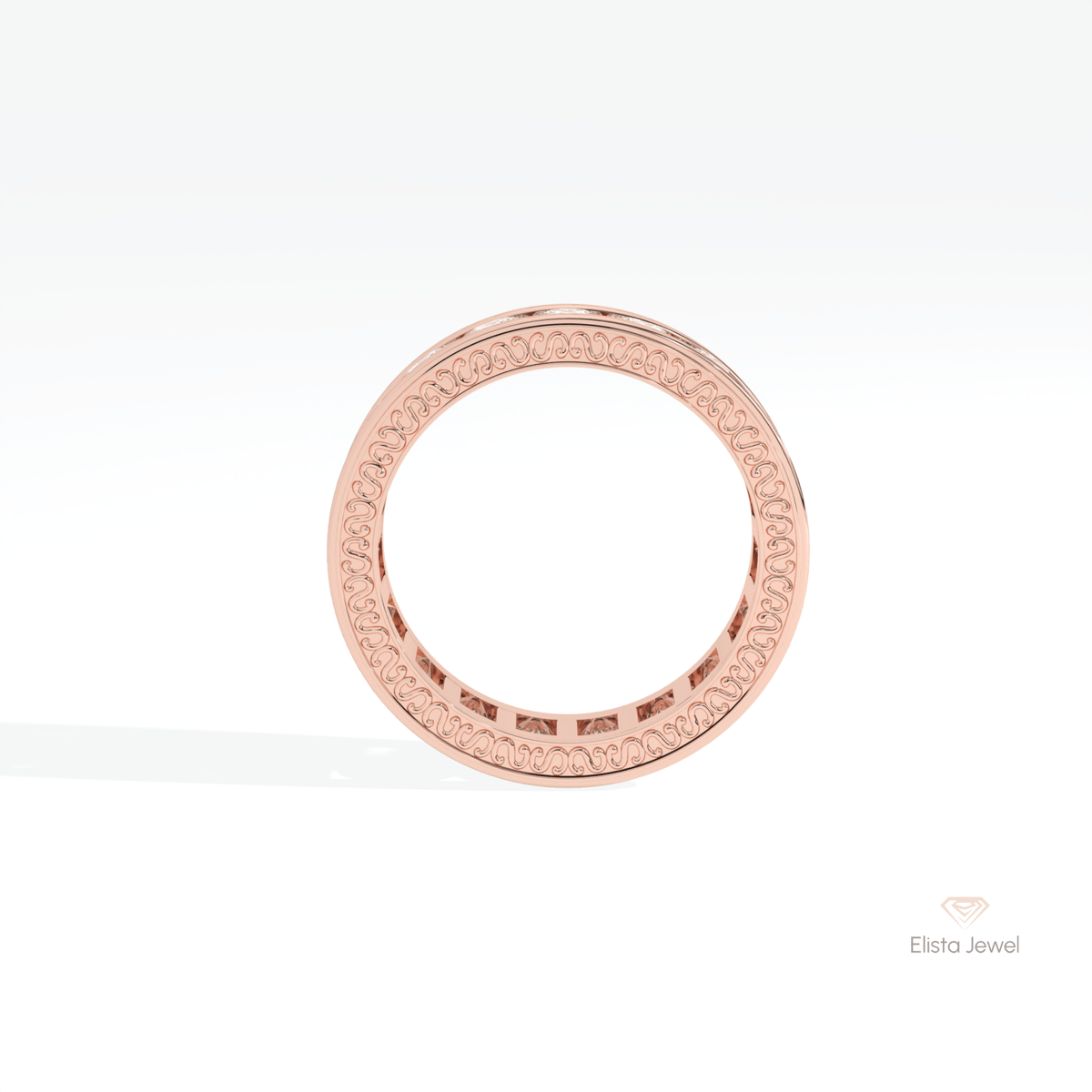 Round Cut Full Eternity Wedding Lab Grown Diamond Band - Alternative View