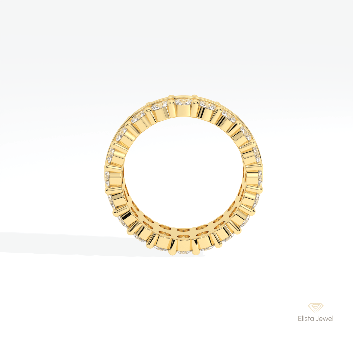 Round Cut Full Eternity Wedding Lab Grown Diamond Band - Alternative View