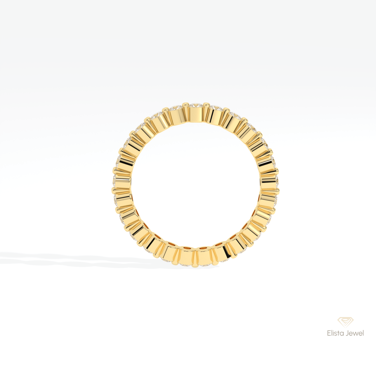 Round Cut Full Eternity Wedding Lab Grown Diamond Band - Alternative View