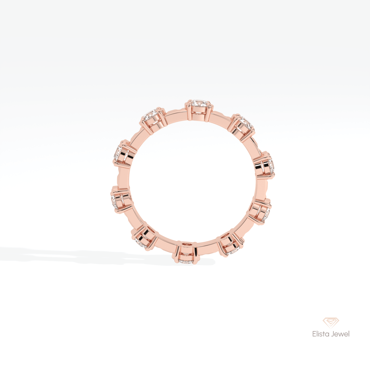 Round Cut Full Eternity Wedding Lab Grown Diamond Band - Alternative View