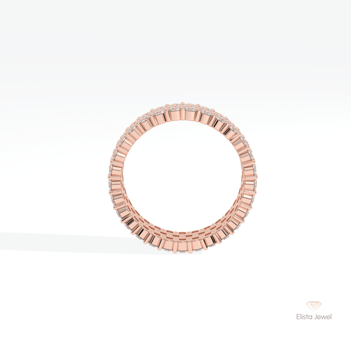 Round Cut Full Eternity Wedding Lab Grown Diamond Band - Alternative View
