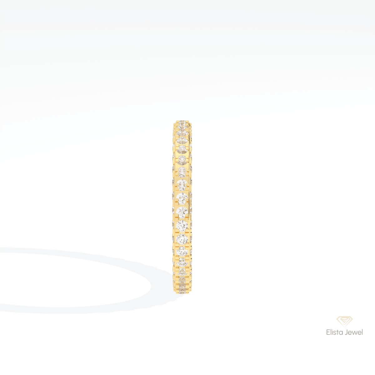 Round Cut Full Eternity Wedding Lab Grown Diamond Band - Additional View
