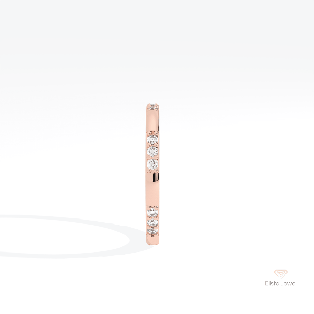 Round Cut Full Eternity Wedding Lab Grown Diamond Band - Additional View