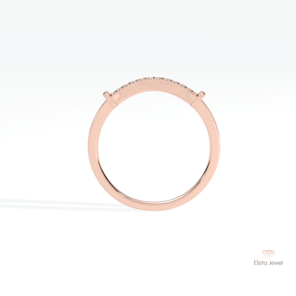 Round Cut Half Eternity Matching Lab Grown Diamond Band - Alternative View