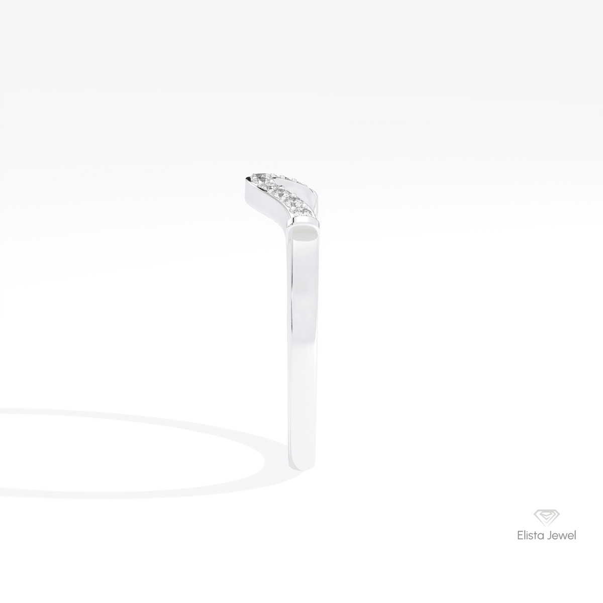 Round Cut Half Eternity Matching Lab Grown Diamond Band in 18K Yellow Gold - Perspective View